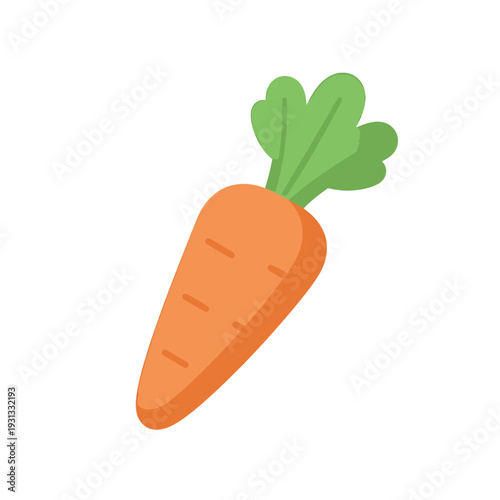 Carrot Food Nutrition Flat Vector Icon for App UI