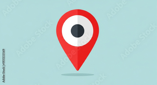 Red map marker icon symbolizing location and navigation.