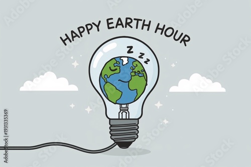 Celebrating earth hour with a simple yet powerful symbol of environmental conservation and sustainability