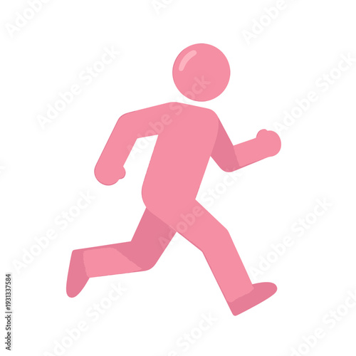 Running Person 3d Icon for App UI