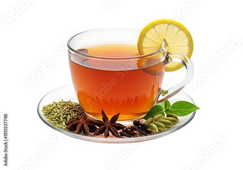 Spiced Tea Blend with Star Anise, Cardamom, Fennel, and Lemon