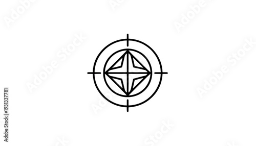 Target Crosshair UI Icon for App Interface