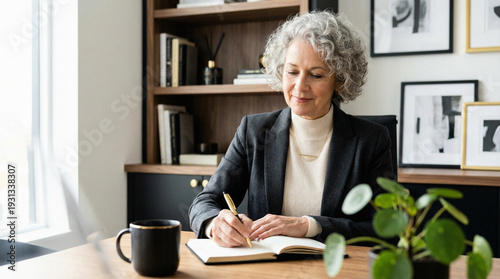 Seamless, subject focus: portrait of senior professional in natural environment, action: performing daily routine in clean lifestyle setting, ideal for your next campaign.