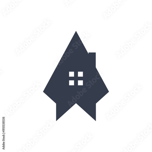 Arrow house design element vector idea with modern concept