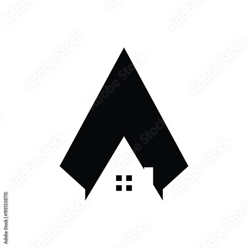 Arrow house design element vector idea with modern concept