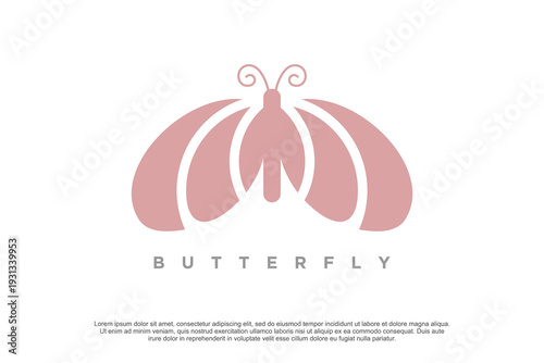 Butterfly design element vector idea with creative modern style high resolution