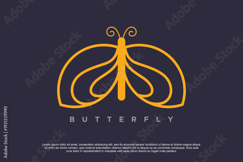 Butterfly design element vector idea with creative modern style high resolution