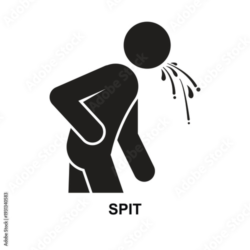 Spit icon isolated on background vector illustration. Non AI Generate.