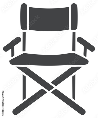 Professional Director Chair Icon Representing Film Making and Cinema
