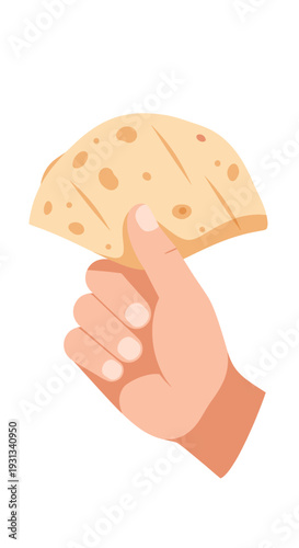 Hand Holding Crackers with Sesame Seeds.