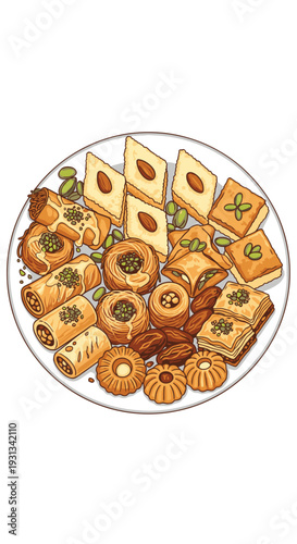 Assorted Cookies and Pastries on Plate 1.