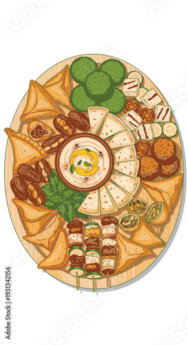 Assorted Finger Foods on a Platter.