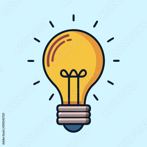 vector illustration of a smart light bulb  