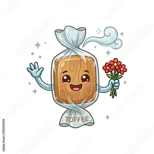 Cartoon toffee vector 