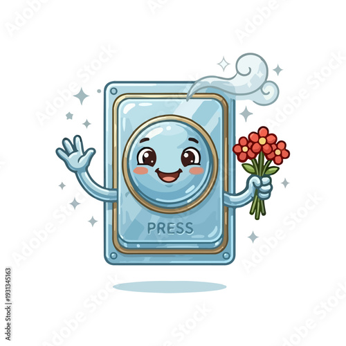 vector illustration of a doorbell 