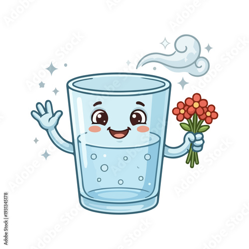 Cartoon vector of glass 