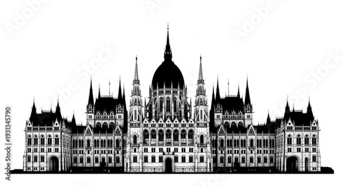 Hungarian Parliament Building Budapest Landmark Architecture.