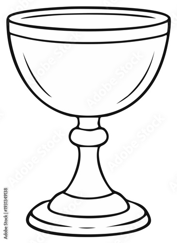Outline Illustration of a Simple Chalice or Goblet