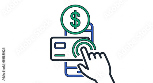 Online payment with credit card and mobile phone.