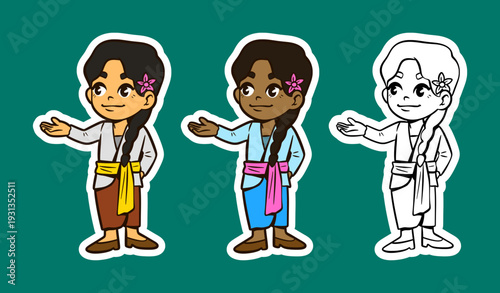 Balinese Girl Making a Welcoming Hand Gesture