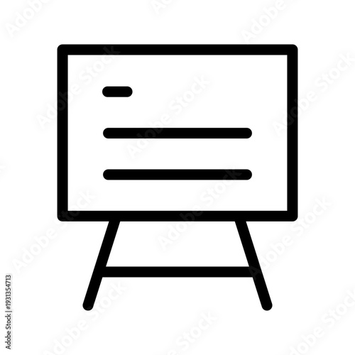 Clean Whiteboard icon for presentation, education and office meeting design