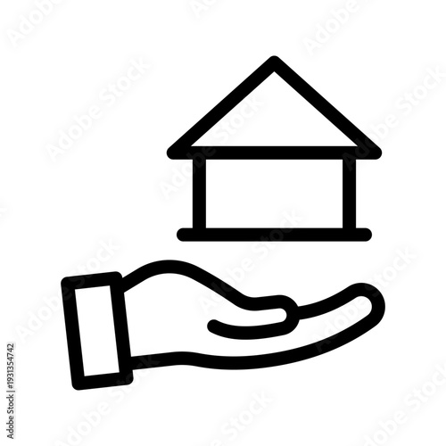 Home Insurance icon for property protection, financial security, and household coverage