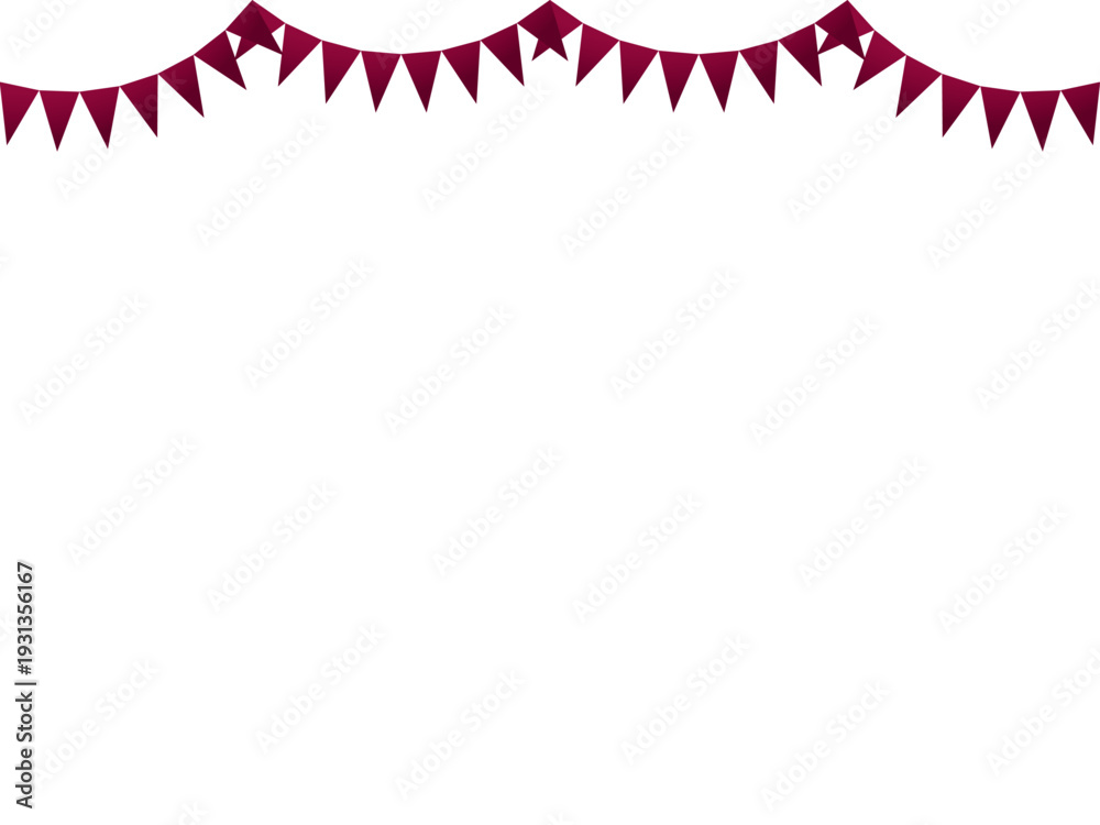 Obraz premium ガーランド三角、曲線、m11ワインF3