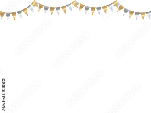 ガーランド三角、曲線、金6白F3