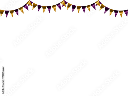 ガーランド三角、曲線、金13紫F3