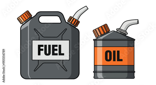 Fuel and oil cans for automotive use and storage purposes safely