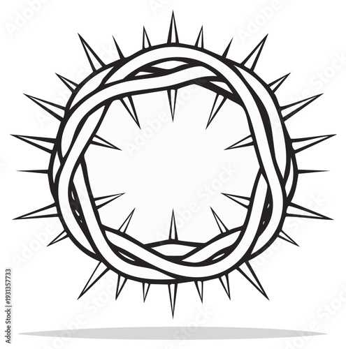 Illustrative Crown of Thorns Symbolizing Sacrifice and Suffering