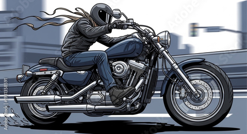 Man riding a motorcycle on a city street.