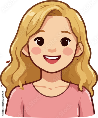 여성,미소,캐릭터,금발,귀여운,사람,회사원,여자,인물