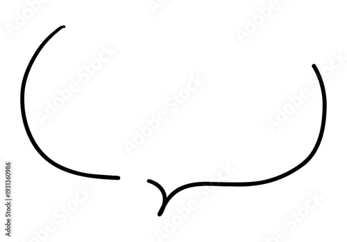 シンプルな吹き出しのベクターイラスト。単品、フレーム、枠、ふきだし