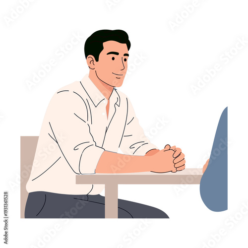 Man Interview Meeting Business