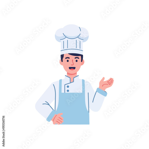 Chef Presenting Food Service Business