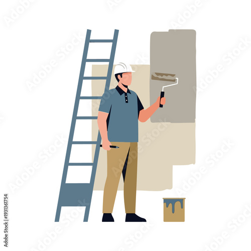 Painter Ladder Painting Home Renovation Business