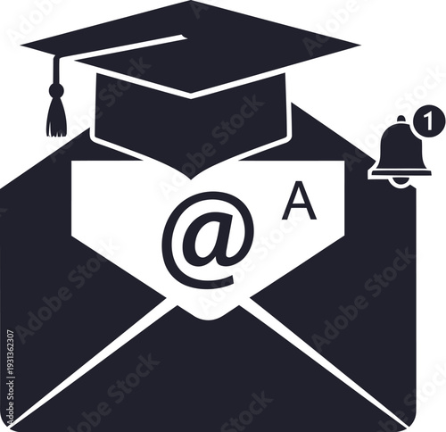 Graduation email notification icon