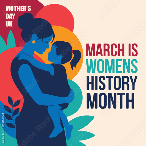 Womens history month mother's day illustration