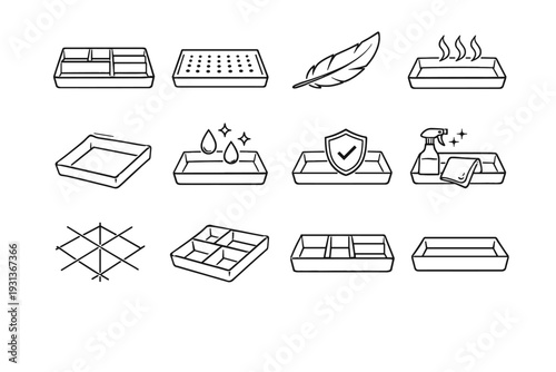 Utility easy vector reduction drawer design panel geometry base tray modern icon