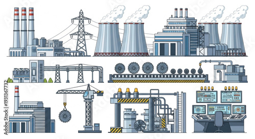 Industrial Factory Machinery and Equipment.