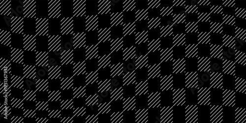 abstract simple black gingham plaid pattern can be used background.