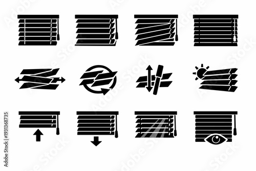 Modern image geometry generation venetian system symbol structure mechanism icon privacy simple