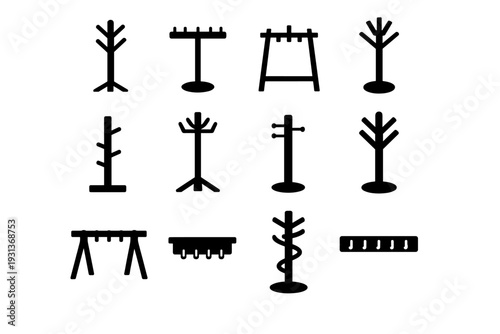 Contemporary design simple generation garment image pure icon silhouette stand furniture vector