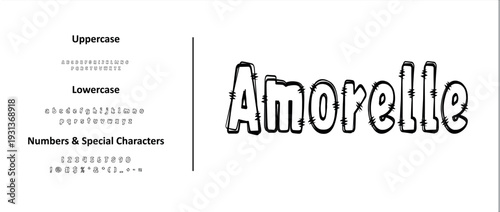 Amorelle is an Modern calligraphy style script designed for sophisticated branding, packaging, social media graphics, and wedding stationery. Balanced letterforms deliver charm, readability, and expre