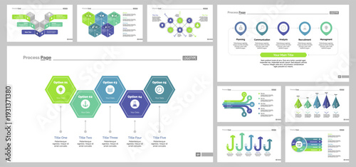 Nine Production Slide Templates Set