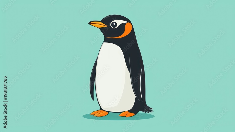 Fototapeta premium Cute cartoon penguin illustration (15)