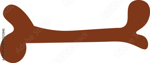 Vector illustration of a dog bone, typically used in graphic design, pet product branding, or digital art.