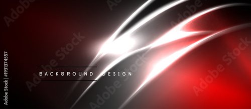 Abstract red, black design. Bright white lines create dynamic flow, modern aesthetic. Minimal text reads background design.