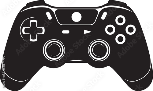 Video game controller or gamepad flat icon for apps and websites